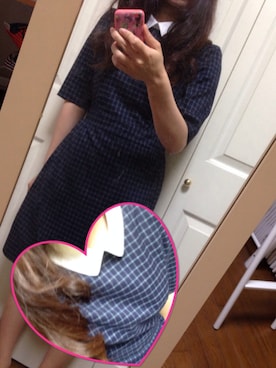 「amelier MAJESTIC LEGON（アメリエルマジェスティックレゴン）のアイテム（ワンピース/ドレス）」を使った、ｒｕｉさん（レディース・158cm）の秋コーディネート