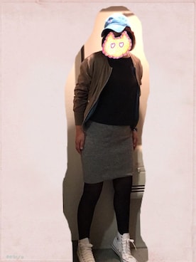 「titivate（ティティベイト）のアイテム（サロペット/オーバーオール）」を使った、ちはさん（レディース・166cm）の秋コーディネート