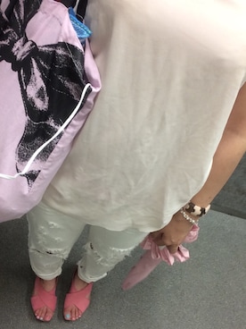 「LADUREE（ラデュレ）のアイテム」を使った、あやさん（レディース・155cm）の夏コーディネート