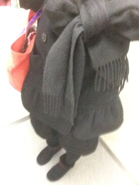 「nina mew（ニーナミュウ）のアイテム（その他アウター）」を使った、あやさん（レディース・155cm）の冬コーディネート