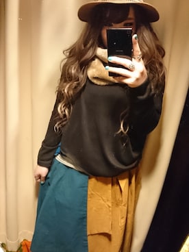 「チャイハネ（チャイハネ）のアイテム（ニット/セーター）」を使った、erikamkamさん（レディース・154cm）の冬コーディネート