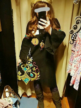「チャイハネ（チャイハネ）のアイテム（タイツ/ストッキング）」を使った、erikamkamさん（レディース・154cm）の冬コーディネート