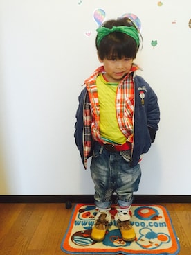 「アイテム（ブーツ）」を使った、こたろーさん（キッズ・110cm）の冬コーディネート