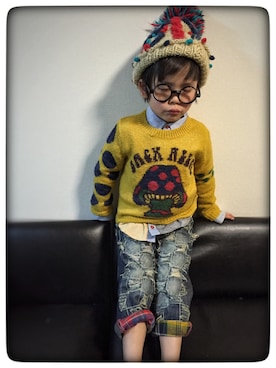 「BACK ALLEY（バックアレイ）のアイテム」を使った、こたろーさん（キッズ・110cm）の冬コーディネート