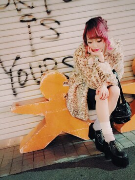 「厚底」｜COCOさん（レディース・153cm）の冬コーディネート