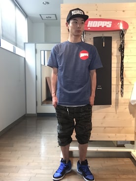 「HOPPS（ホップス）のアイテム」を使った、N.Y.A STOREさん（メンズ・170cm）の夏コーディネート