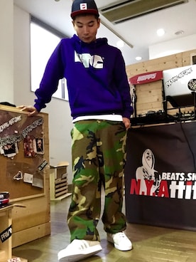 「HOPPS（ホップス）のアイテム」を使った、N.Y.A STOREさん（メンズ・170cm）の秋コーディネート