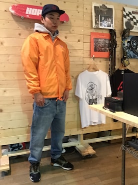 「BELIEF NYC（ビリーフニューヨーク）のアイテム」を使った、N.Y.A STOREさん（メンズ・170cm）の秋コーディネート