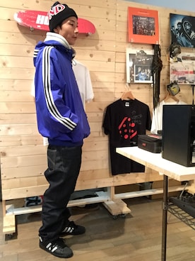 「90s」｜「アイテム（ナイロンジャケット）」を使った、N.Y.A STOREさん（メンズ・170cm）の秋コーディネート