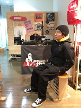 「FTC（エフティーシー）のアイテム（ナイロンジャケット）」を使った、N.Y.A STOREさん（メンズ・170cm）の秋コーディネート