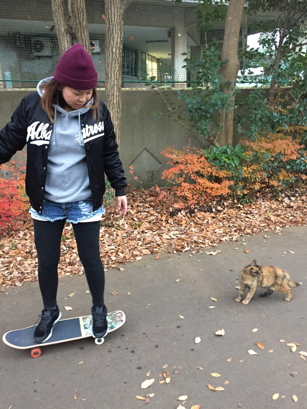 「スケータースタイル」｜「STUSSYのアイテム（パーカー、グレー系）」を使った、N.Y.A STOREさん（メンズ・164cm）の冬コーディネートの1枚目の写真