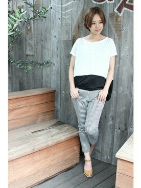 LIMITLESS LUXURY本社スタッフさん（レディース・163cm）の夏コーディネート