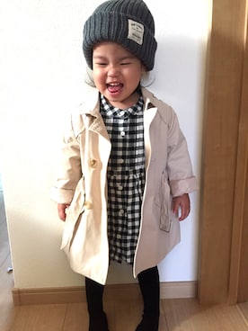 「babyGAP（babyGAP）のアイテム（トップス、ブラック系）」を使った、ななさん（キッズ）の秋コーディネート