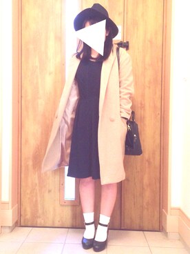 「HERE'S（HERE'S）のアイテム（ジャケット/アウター）」を使った、YUKAさん（レディース・154cm）の冬コーディネート