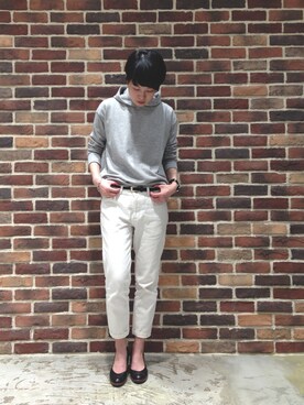 「NOMBRE IMPAIR（ノンブルアンペール）のアイテム（パーカー）」を使った、nishimura.さん（レディース・160cm）の春コーディネート