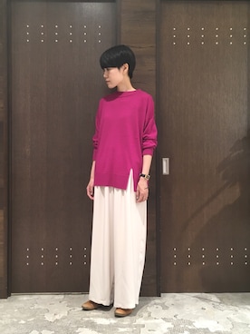 「FIL DE FER（フィルデフェール）のアイテム」を使った、nishimura.さん（レディース・160cm）の秋コーディネート