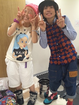 「mercibeaucoup,（メルシーボークー）のアイテム（腕時計）」を使った、ますかた一真さん（メンズ・168cm）の秋コーディネート