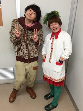 「mercibeaucoup,（メルシーボークー）のアイテム（ブルゾン）」を使った、ますかた一真さん（メンズ・168cm）の春コーディネート