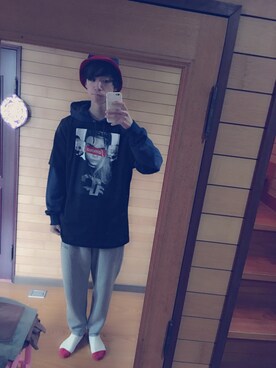 「RULER（ルーラー）のアイテム（トップス）」を使った、Tomonori Asaiさん（メンズ・183cm）の冬コーディネート