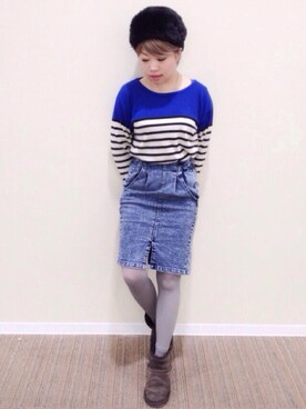 「ANOTHER BRANCH（アナザーブランチ）のアイテム（シューズ）」を使った、♡ai♡さん（レディース・147cm）の冬コーディネート