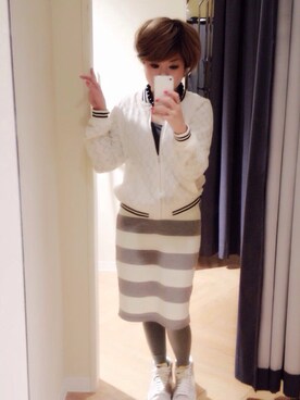 「ANOTHER BRANCH（アナザーブランチ）のアイテム（スカート）」を使った、♡ai♡さん（レディース・147cm）の冬コーディネート
