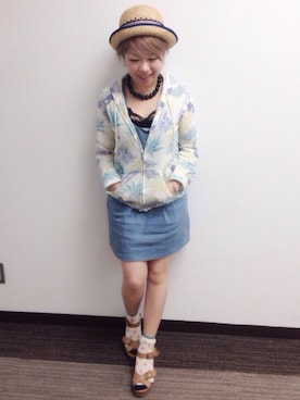 「ANOTHER BRANCH（アナザーブランチ）のアイテム（パーカー）」を使った、♡ai♡さん（レディース・147cm）の春コーディネート