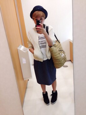 「ANOTHER BRANCH（アナザーブランチ）のアイテム（スカート）」を使った、♡ai♡さん（レディース・147cm）の春コーディネート