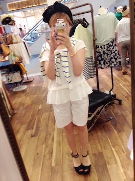 「ANOTHER BRANCH（アナザーブランチ）のアイテム（パンツ）」を使った、♡ai♡さん（レディース・147cm）の夏コーディネート