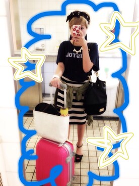 「ANOTHER BRANCH（アナザーブランチ）のアイテム（スカート）」を使った、♡ai♡さん（レディース・147cm）の夏コーディネート