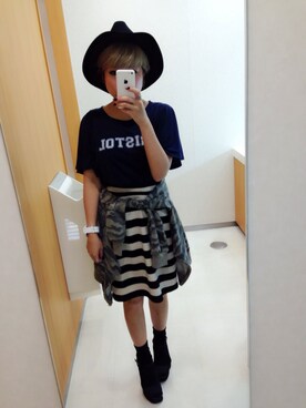 「ANOTHER BRANCH（アナザーブランチ）のアイテム（スカート）」を使った、♡ai♡さん（レディース・147cm）の夏コーディネート