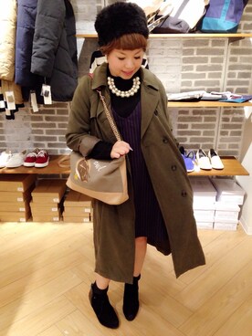 「ANOTHER BRANCH（アナザーブランチ）のアイテム（ワンピース/ドレス）」を使った、♡ai♡さん（レディース・148cm）の秋コーディネート