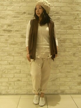 YOKOHAMA STAFF4さん（レディース・153cm）の春コーディネート