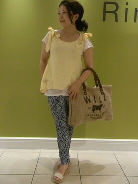 YOKOHAMA STAFF4さん（レディース・153cm）の夏コーディネート