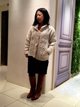 YOKOHAMA STAFF4さん（レディース・150cm）の秋コーディネート