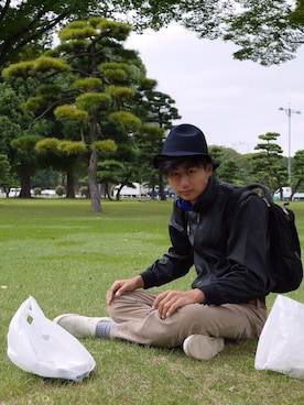 「Old adidas（オールドアディダス）のアイテム（ジャケット/アウター）」を使った、shoheiさん（メンズ・180cm）の秋コーディネート