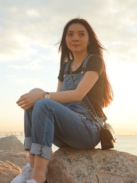 「cotton on（コットンオン）のアイテム（オールインワン・サロペット）」を使った、chanhiulokさん（レディース・164cm）の秋コーディネート