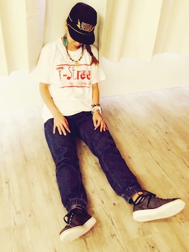 「TONBOW（トンボウ）のアイテム」を使った、RIE KAWAHARAさん（レディース・160cm）の秋コーディネート