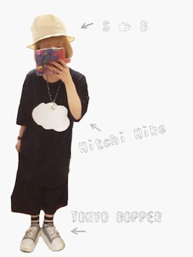 「±0（プラスマイナスゼロ）のアイテム」を使った、お は な 。さん（レディース・152cm）の夏コーディネート