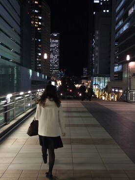 「MACPHEE（マカフィー）のアイテム（ダッフルコート）」を使った、aさん（レディース・155cm）の冬コーディネート