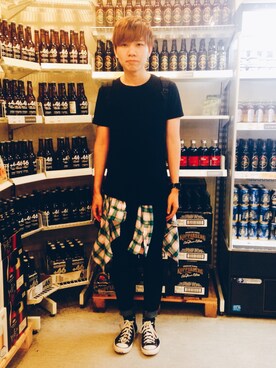 「GU（ジーユー）のアイテム（シャツ/ブラウス、その他）」を使った、Kyteさん（メンズ・176cm）の秋コーディネート