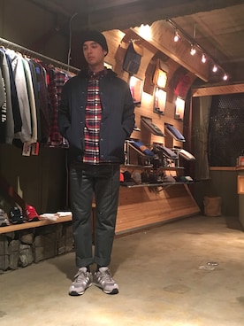 「PENFIELD USA（ペンフィールドユーエスエー）のアイテム（ブルゾン）」を使った、BENCHさん（メンズ・183cm）の秋コーディネート