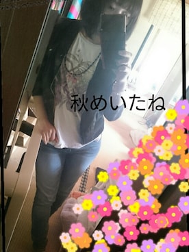 「UNITED ARROWS（ユナイテッドアローズ）のアイテム（スタジャン）」を使った、Kんのさん（レディース・153cm）の秋コーディネート