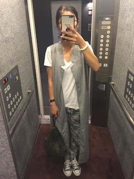 「stradivarius（ストラディバリウス）のアイテム（その他アウター）」を使った、kazumiさん（レディース・164cm）の秋コーディネート