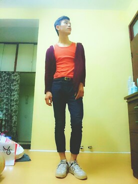 「orange」｜TWO PIECE 丫撇さん（メンズ・171cm）の秋コーディネート