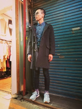 「TWOXPIECE」｜TWO PIECE 丫撇さん（メンズ・171cm）の冬コーディネート