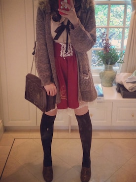 「axes femme（アクシーズファム）のアイテム（モッズコート）」を使った、Tammyさん（レディース・168cm）の冬コーディネート