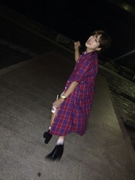 「アイテム（ブーティ）」を使った、nami_kanemotoさん（レディース・158cm・10代）の秋コーディネート