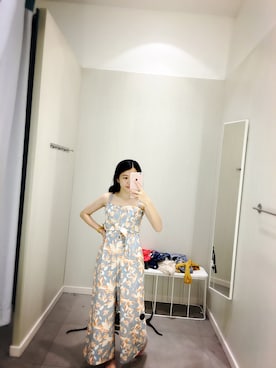「H&M（エイチ・アンド・エム）のアイテム（つなぎ/オールインワン）」を使った、Yabeさん（レディース・151cm）の夏コーディネート