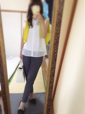 「グレーパンツ」｜エーフィさん（レディース・163cm）の夏コーディネート