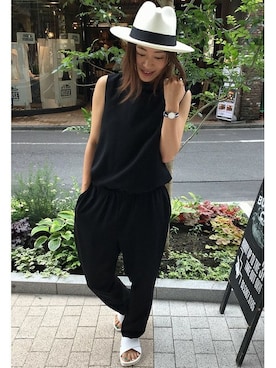 「journal standard L'essage（ジャーナルスタンダードレサージュ）のアイテム（サロペット/オーバーオール）」を使った、JOURNAL STANDARD Lady's 新宿店 スタッフDさん（メンズ・154cm）の夏コーディネート